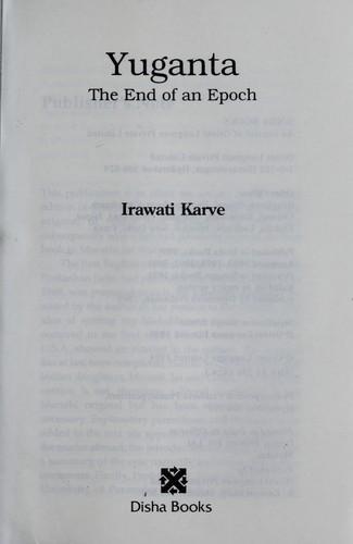 Irawati Karmarkar Karve: Yuganta : the end of an epoch (2007)