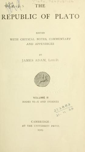 Platone: The Republic (1902, University Press)