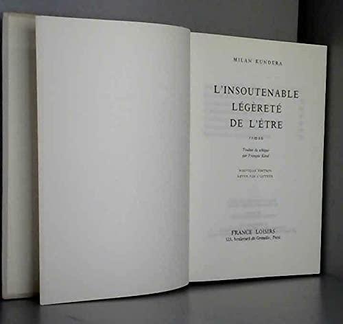 Milan Kundera: L'Insoutenable légèreté de l'être (French language, 1988)