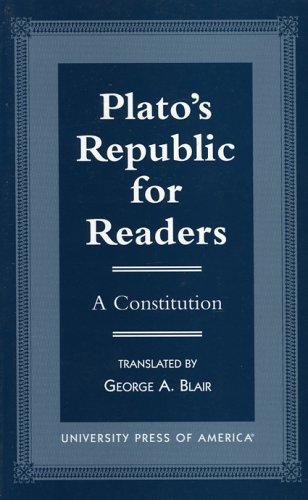Platone: Plato's Republic for readers (1998, University Press of America)