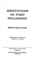 René Descartes: Meditations on first philosophy (Paperback, 1951, Bobbs-Merrill, Macmillan Pub Co)