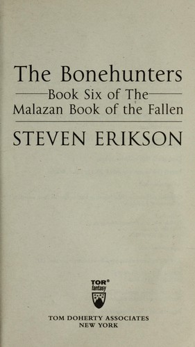Steven Erikson: The bonehunters (2008, T. Doherty Associates)